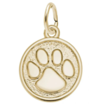 Rembrandt Gold Plated Paw Print Charm
