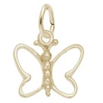 Rembrandt Gold Plated Small Open Wings Butterfly Charm