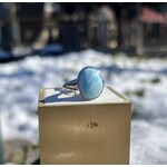 Alamea Simple Oval Larimar Ring