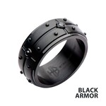Inox Black IP with Black-A Diamond Ring