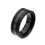 Inox Center Celtic Design with Solid Carbon Fiber Ring