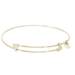 Rembrandt Gold Plated Heart Charm Bracelet