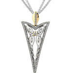 Keith Jack Silver and 10K Gold Butterfly Gateway Necklace