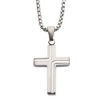 Inox Stainless Steel Cross Drop Necklace