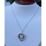 ArchAngel Sterling Silver Raphael 16mm Heart w/ CZ's Awareness Pendant *chain sold separately*