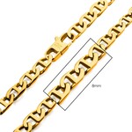 Inox 6mm Gold IP Figaro Chain - 22 inch
