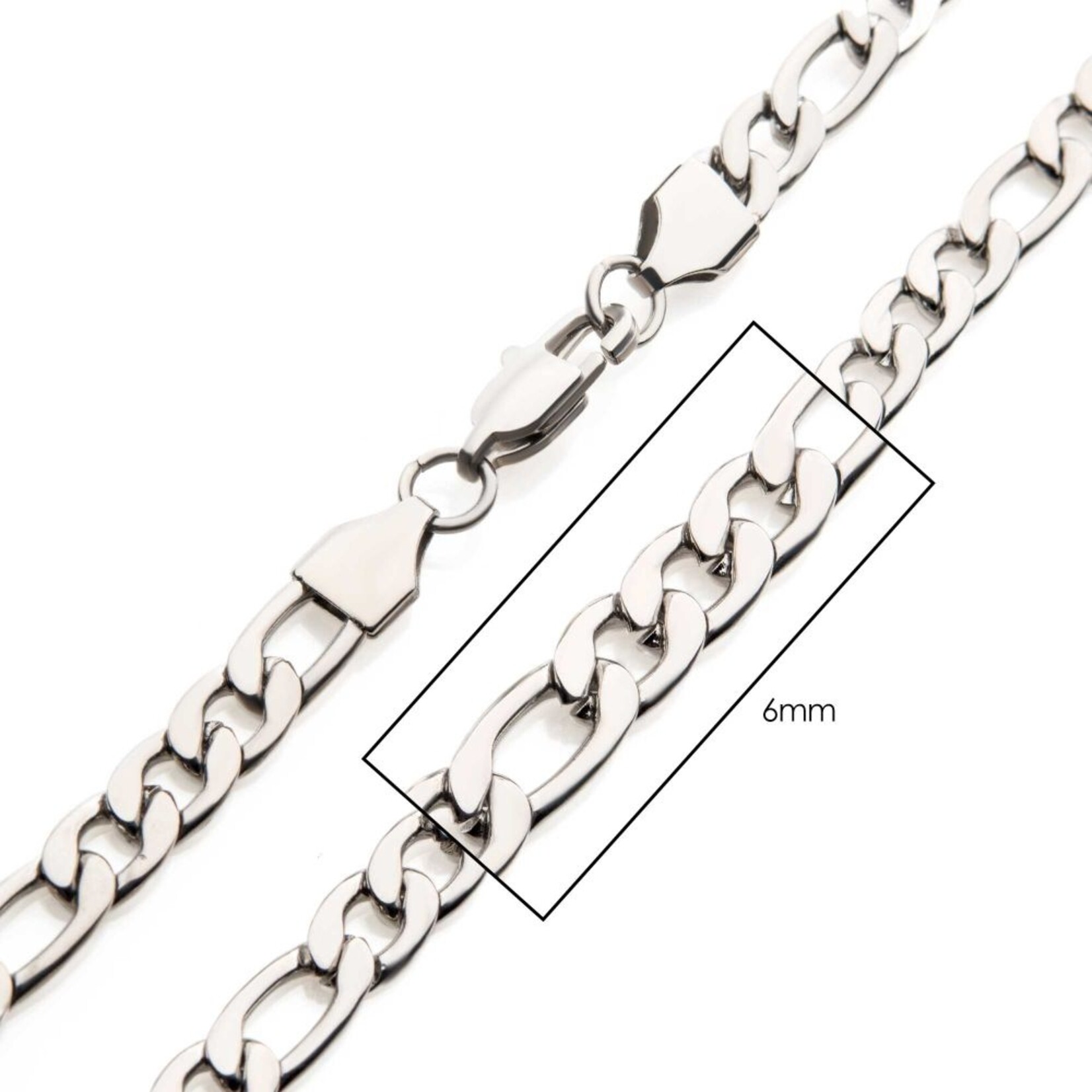 Inox 6mm Steel Figaro Chain - 20 inch
