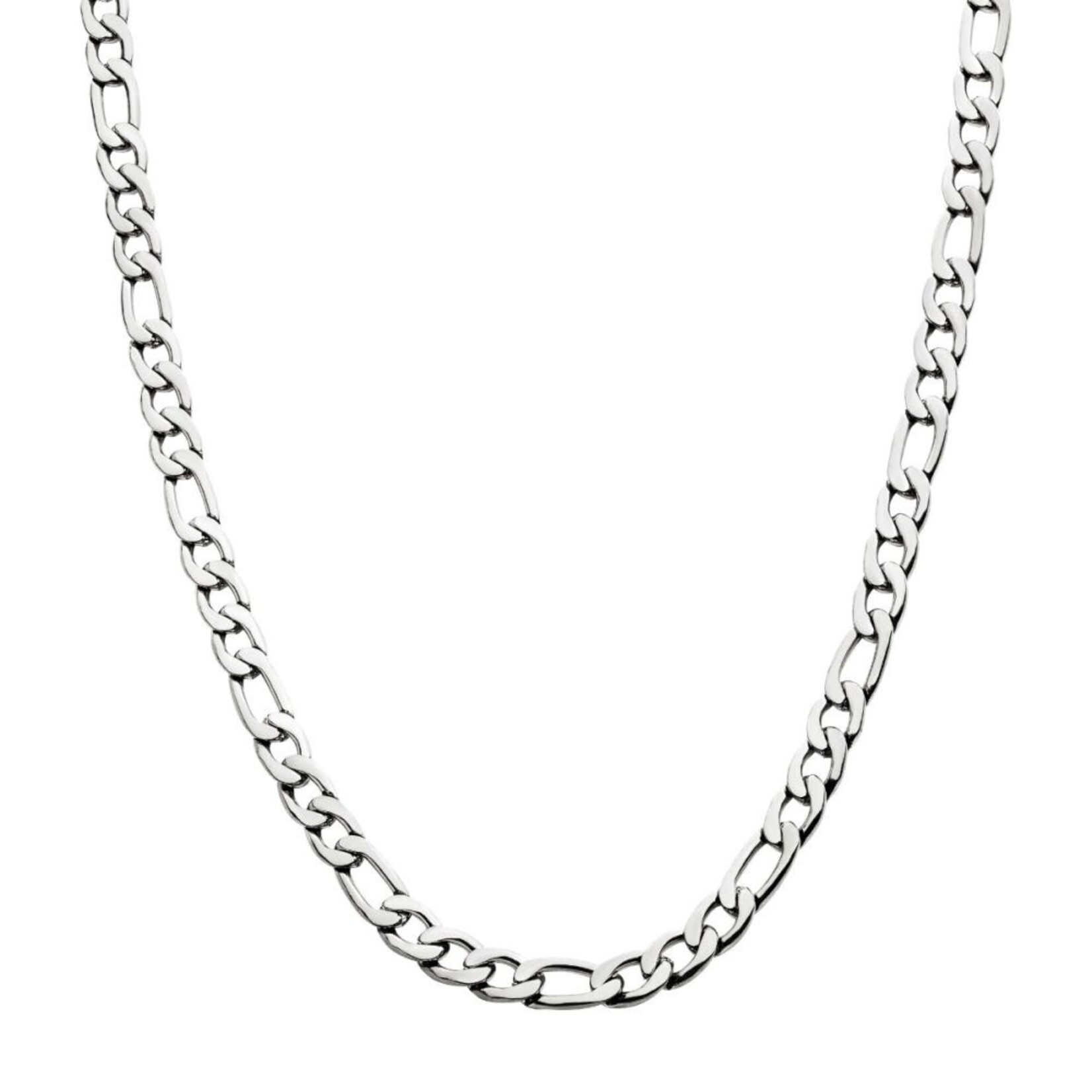 Inox 6mm Steel Figaro Chain - 20 inch