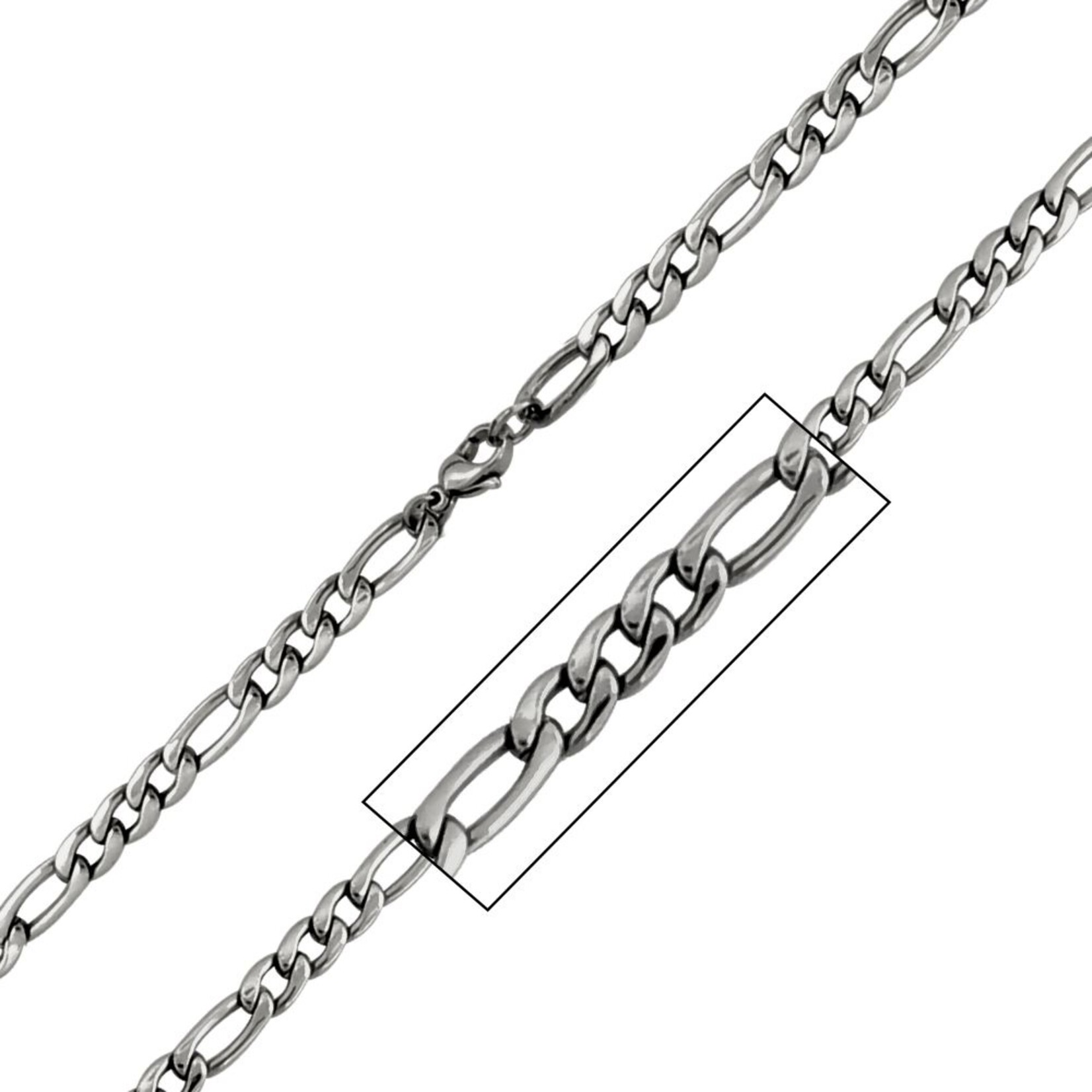 Inox 5.6mm Figaro Chain - 30 inch