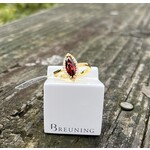 Breuning 14K Marquise Garnet & Brilliant Cut Diamonds Ring 6.75