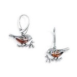 Amber Sterling Silver Amber Sparrow Earrings