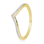 Breuning Brill. Cut Diamonds V Band Ring 6.75