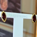 Breuning 14K Marquise Garnet Earrings