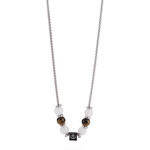 Brosway Stainless Steel Anchor and Tigers Eye Necklace