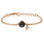 Brosway Stainless Steel Rose Gold Black Onyx w/ Star Bracelet