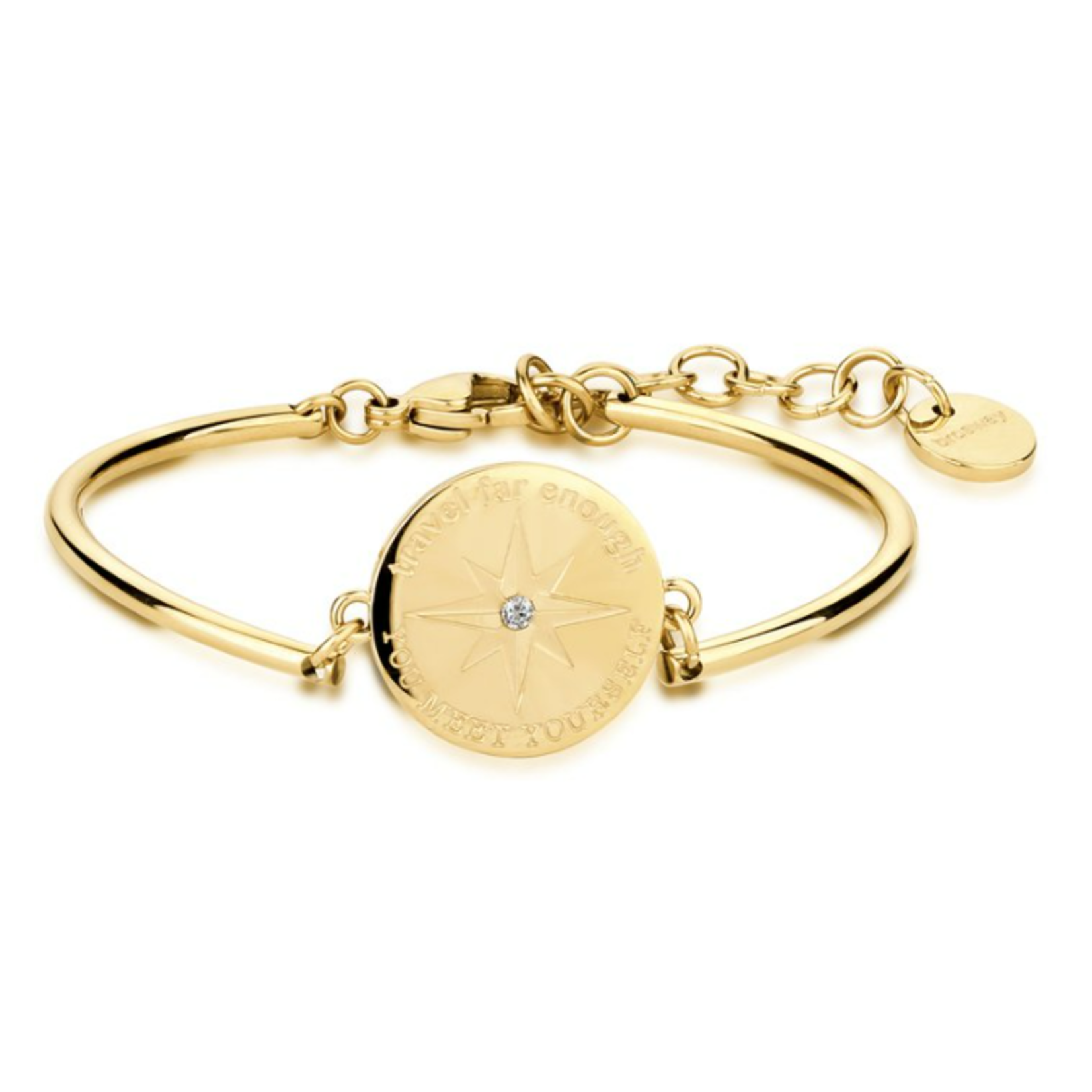 Brosway Stainless Steel Yellow Gold Travel Compass Rose Bracelet