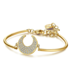 Brosway Stainless Steel Yellow Gold Swarovski Crescent Moon Bracelet