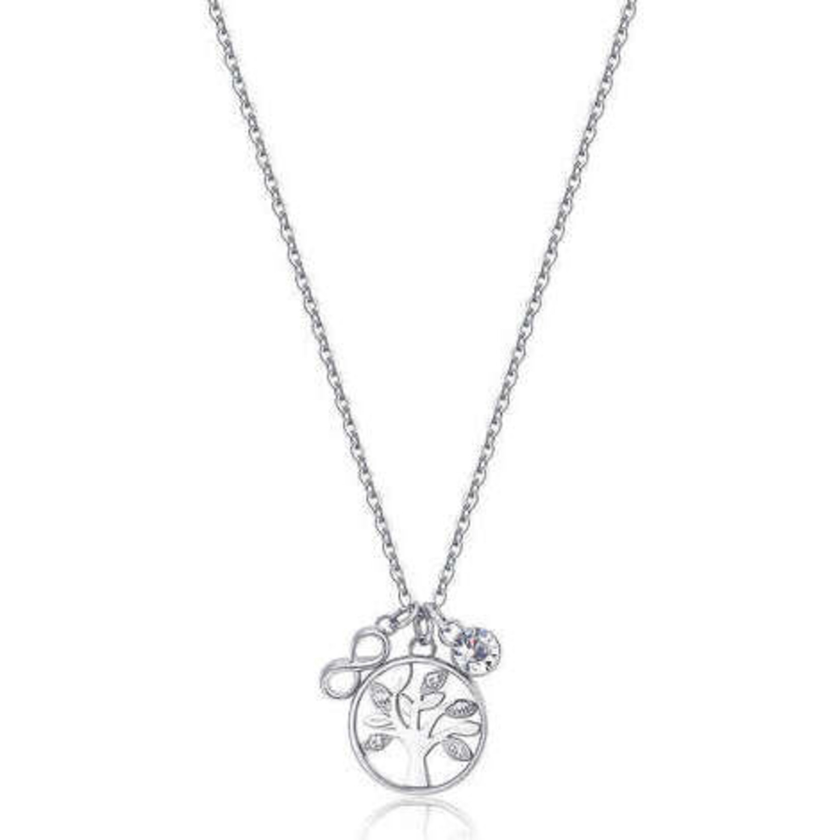 Brosway Stainless Steel Silver Tree of Life Infinity Necklace