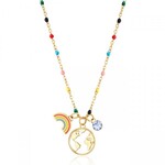 Brosway Stainless Steel Yellow Gold Rainbow Earth Necklace