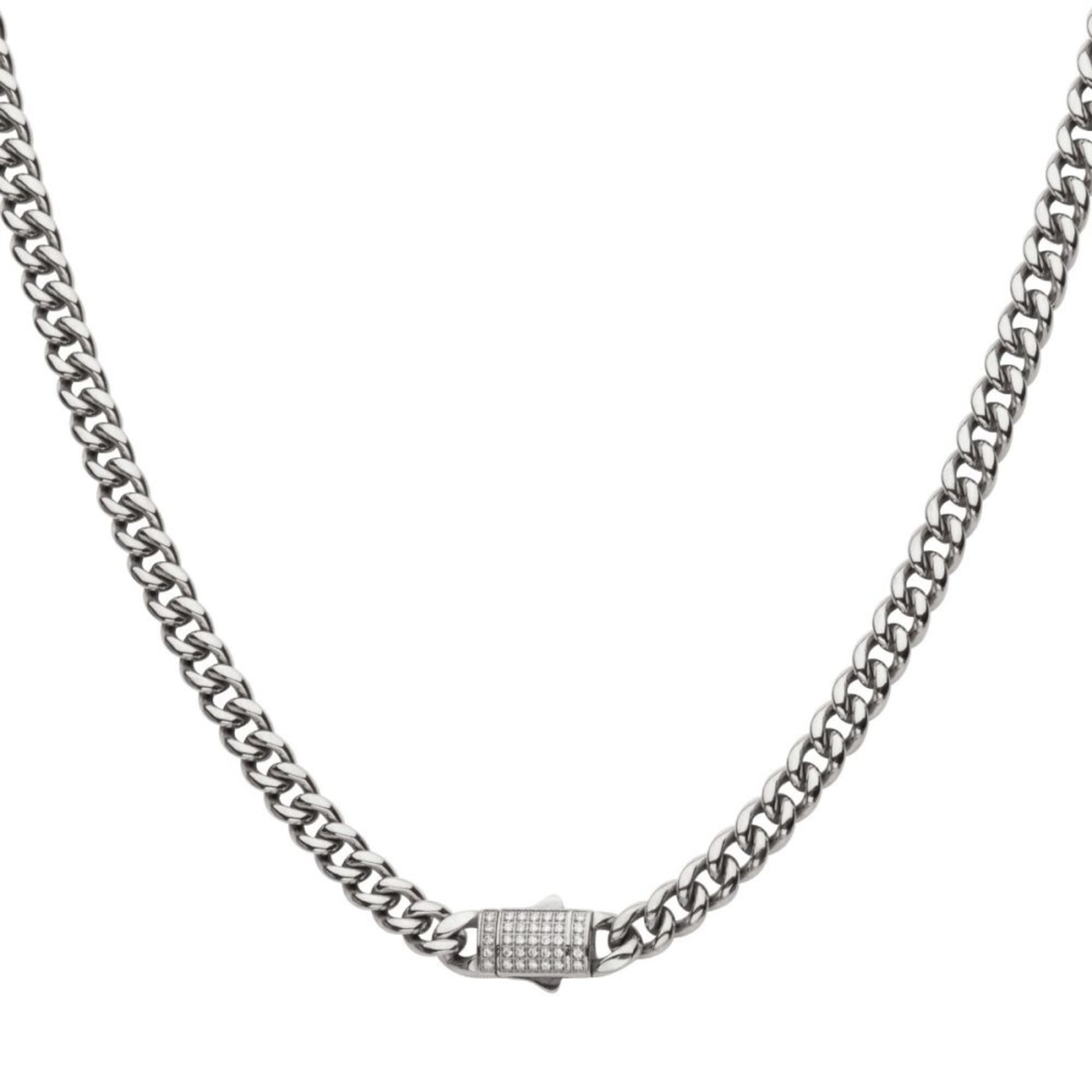 Inox 6mm Miami Cuban Diamond Clasp 22"