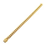 Inox 10mm 18K Gold Plated Miami Cuban Diamond Clasp - 8 inch