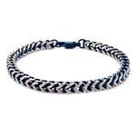 Inox 8mm Blue Franco Chain - 8.5 inch
