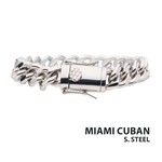 Inox 12mm Miami Cuban - 8.5 inch