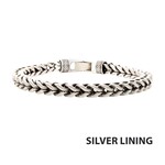 Inox Stainless Steel Silver Plated Franco Chain Bracelet - 8.5"
