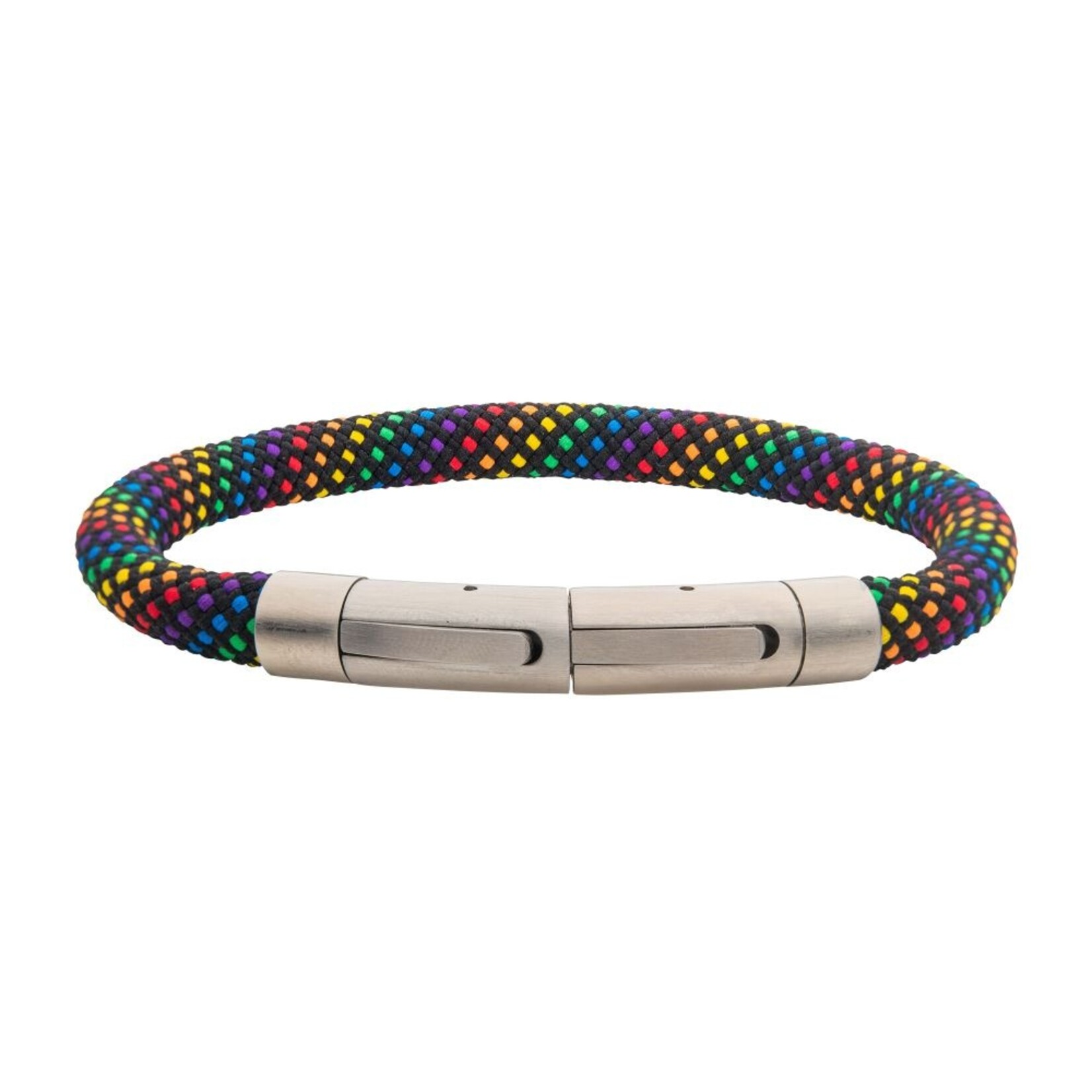 Inox 6mm Rainbow Nylon Cord Bracelet - 8"-8.5"