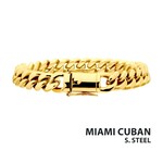 Inox 8mm 18K Gold IP Miami Cuban Chain Bracelet - 8"