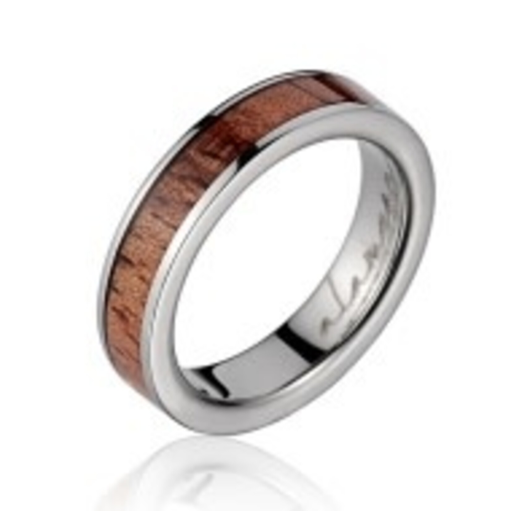 Alamea 4mm Titanium Koa Ring