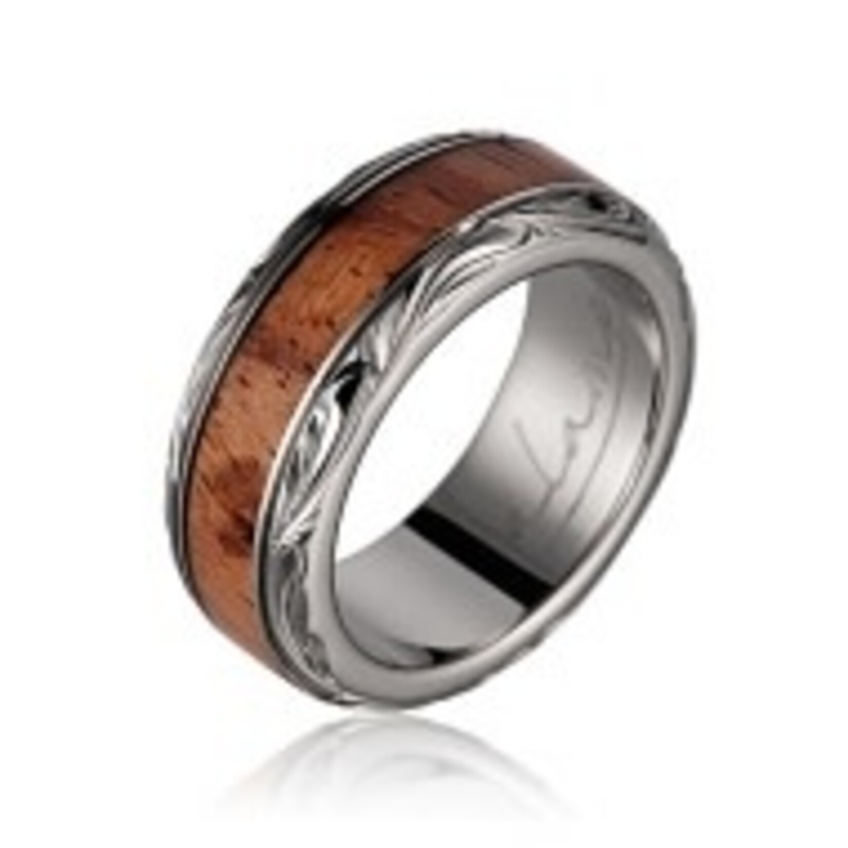 Alamea 8mm Fancy Titanium Koa Ring