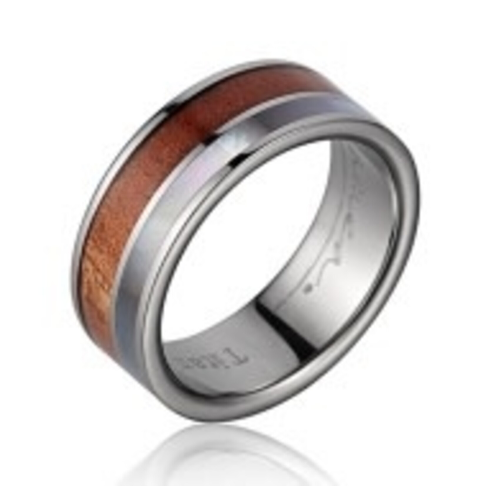 Alamea 8mm Titanium Koa & MOP Ring