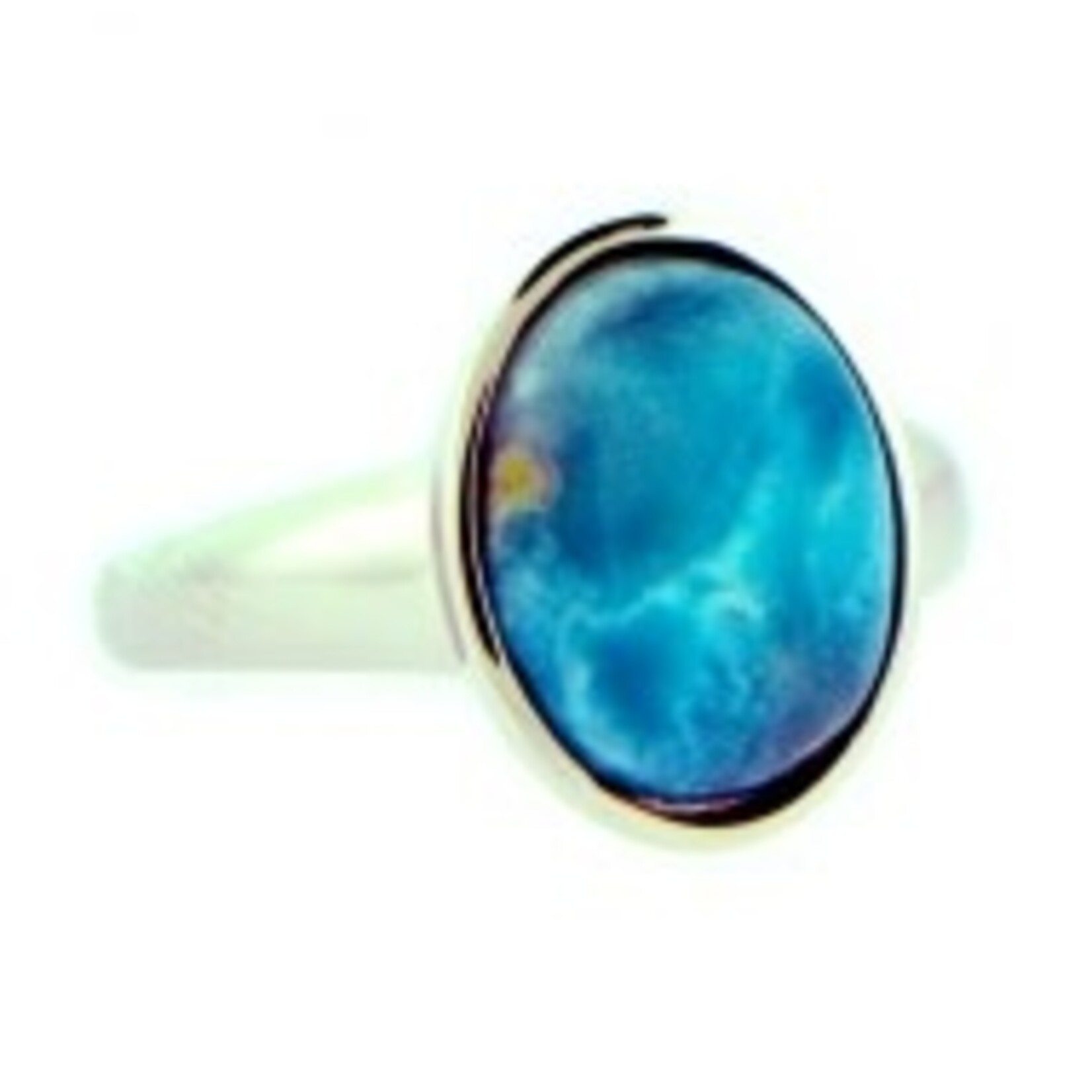 Alamea Simple Oval Larimar Ring