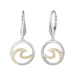 Alamea SS & 14K YG Wave Earrings