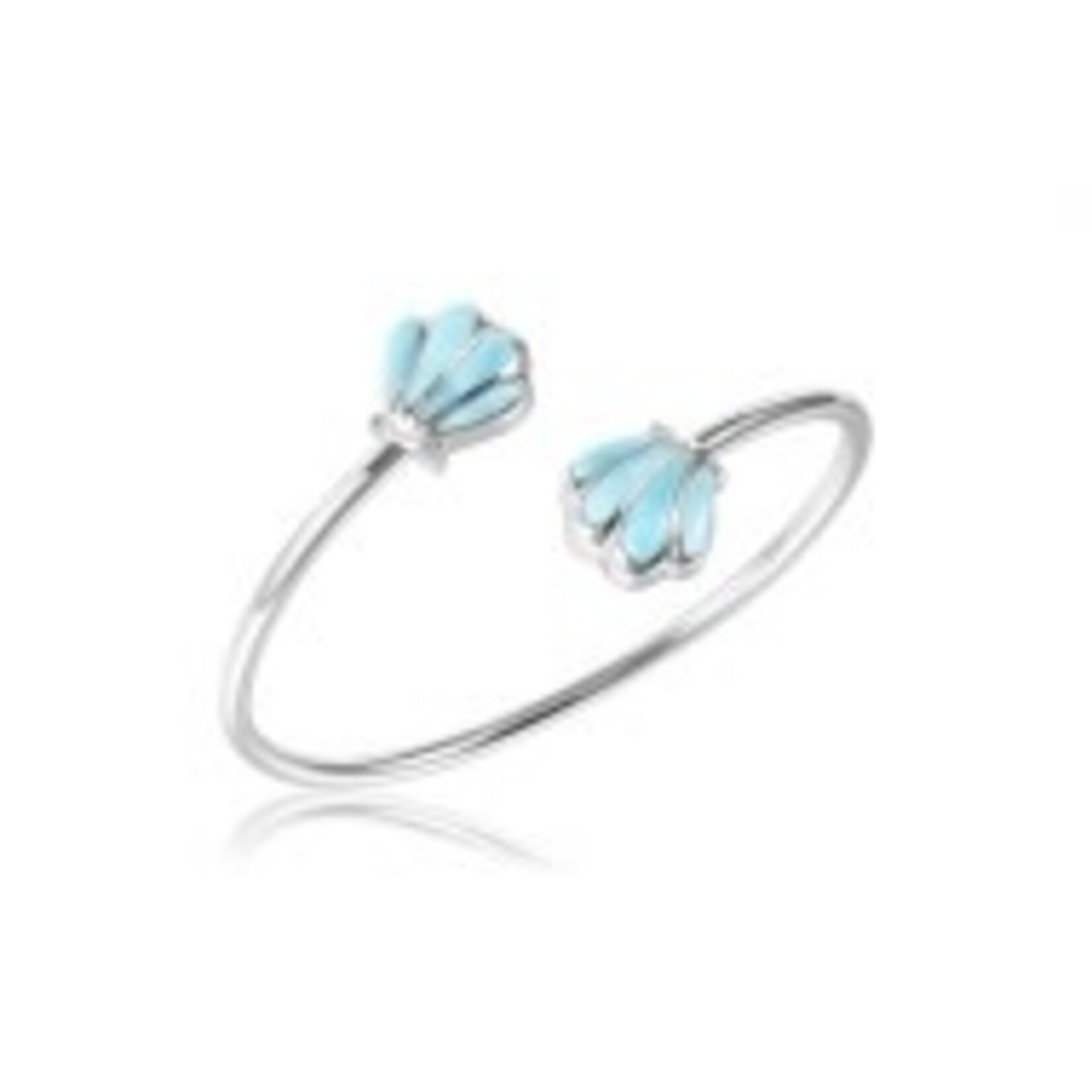 Alamea SS Larimar Seashell Bangle