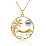 Alamea 14K Yellow Gold Pearl Beachscape Pendant