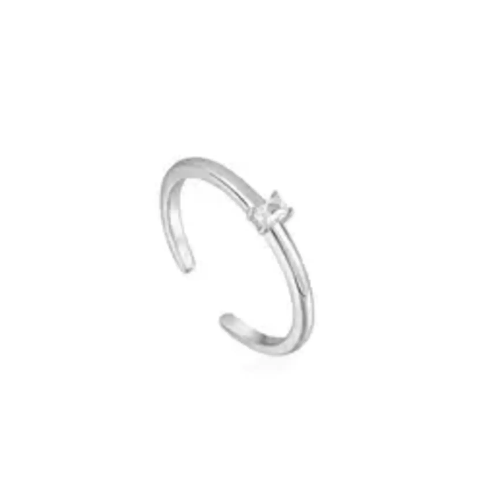 Ania Haie Sterling Silver Glam Adjustable Ring