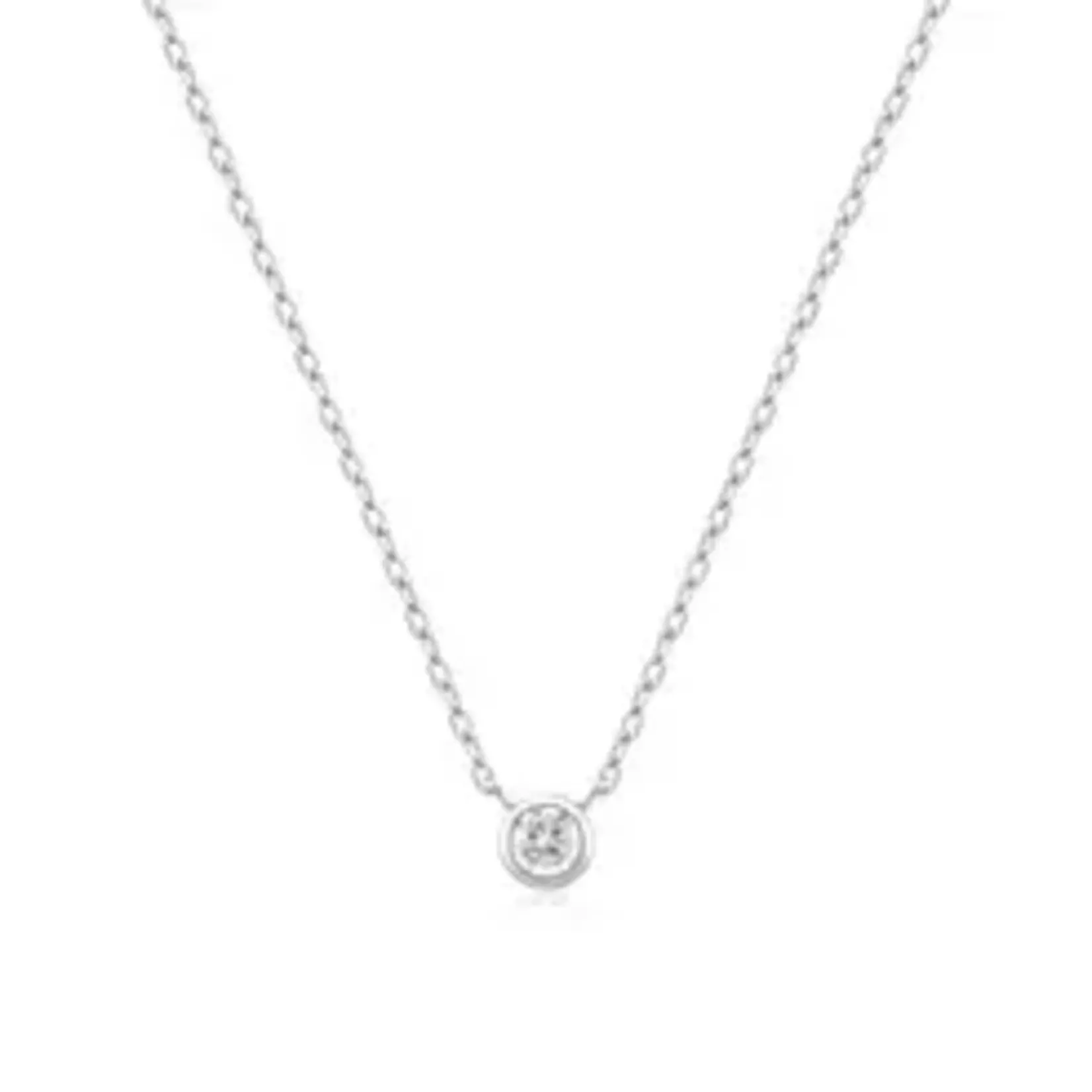 Ania Haie SS Round Solitaire Cubic Zirconia Necklace