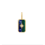 Ania Haie 14K Yellow Gold Plated Lapis & Malachite Star Tag Necklace Charm