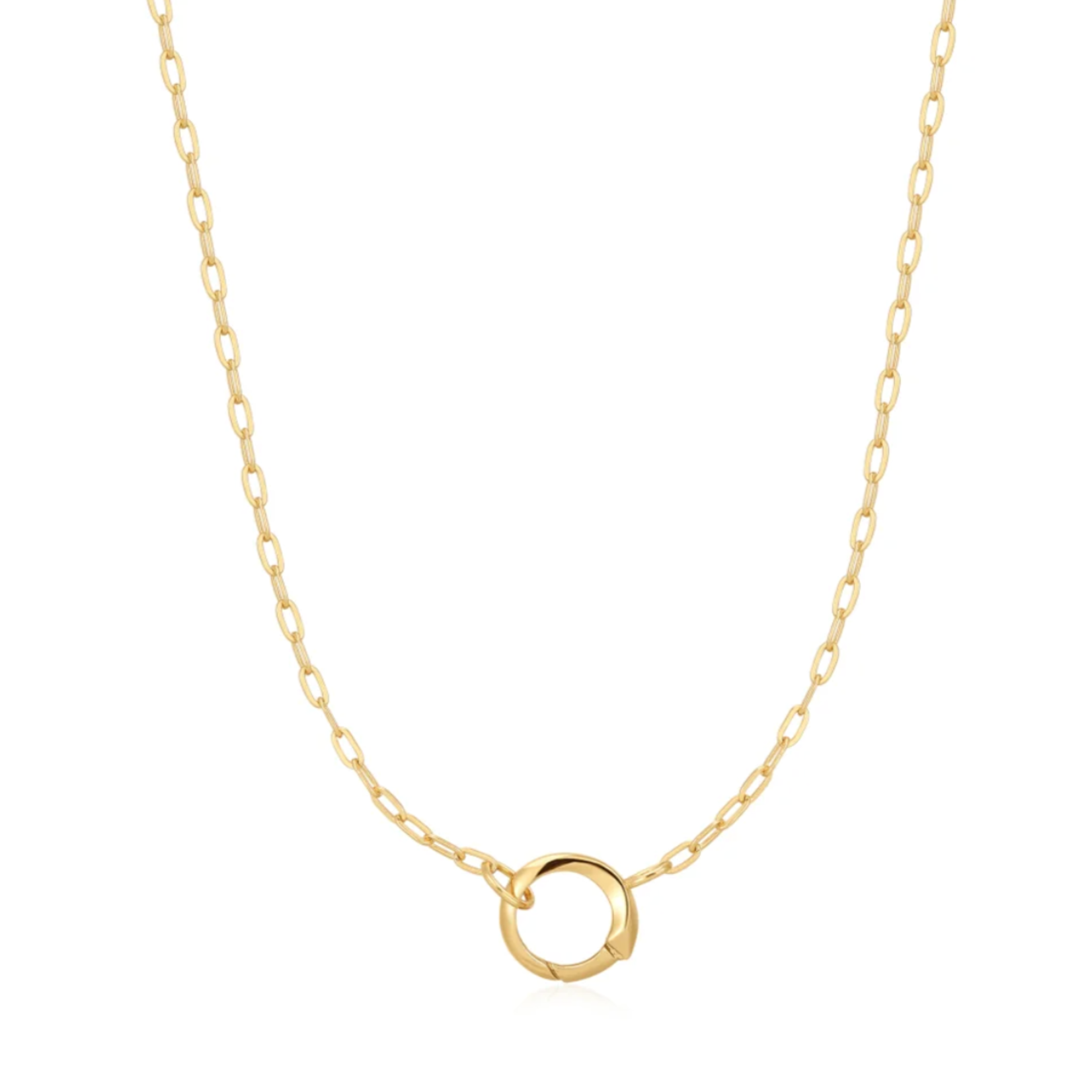 Ania Haie 14K Gold Plated SS Mini Link Charm Chain Connector Necklace