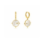 Ania Haie 14K Gold Plated Sterling Silver Moon Emblem Huggies