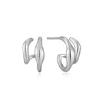 Ania Haie SS Wave Double Hoop Stud Earrings