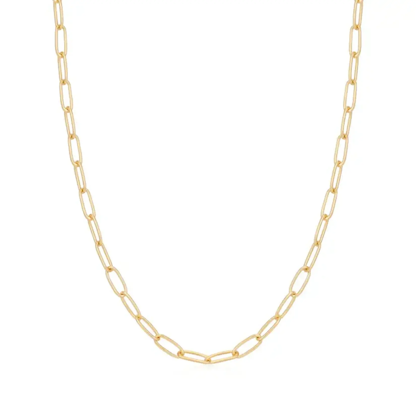Ania Haie Link Charm Chain Necklace 14K Yellow Gold Plated