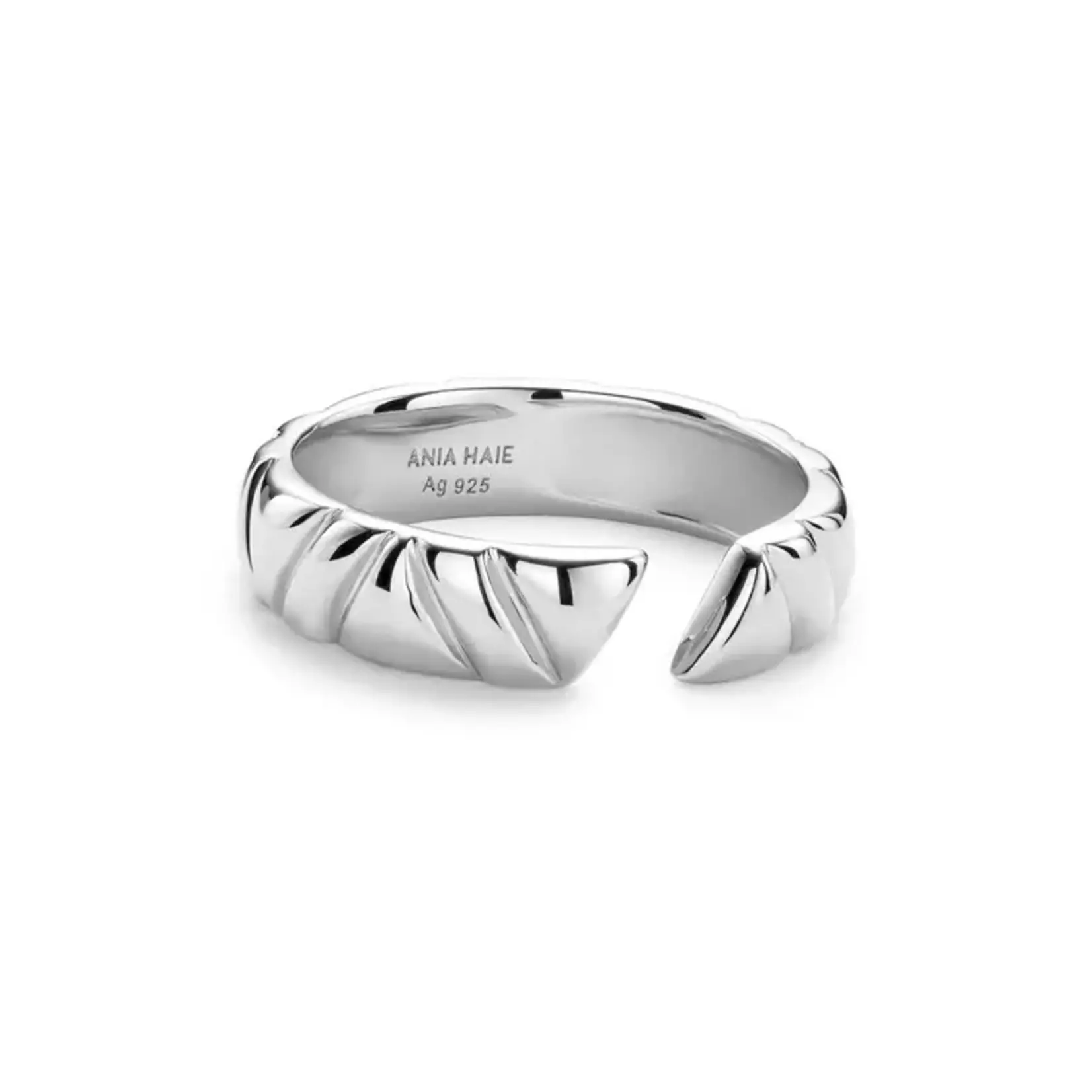 Ania Haie Silver Twill Adjustable Ring