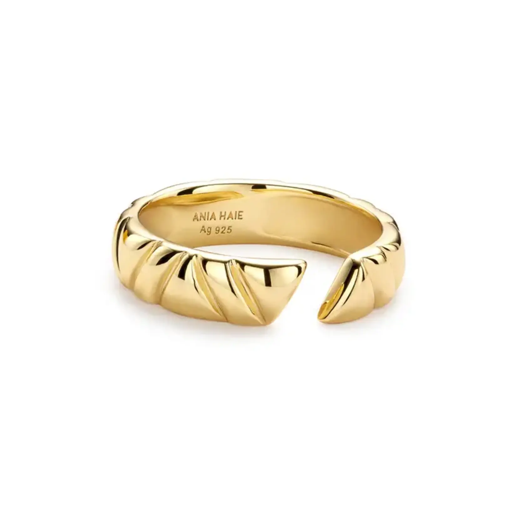 Ania Haie Gold Twill Adjustable Ring