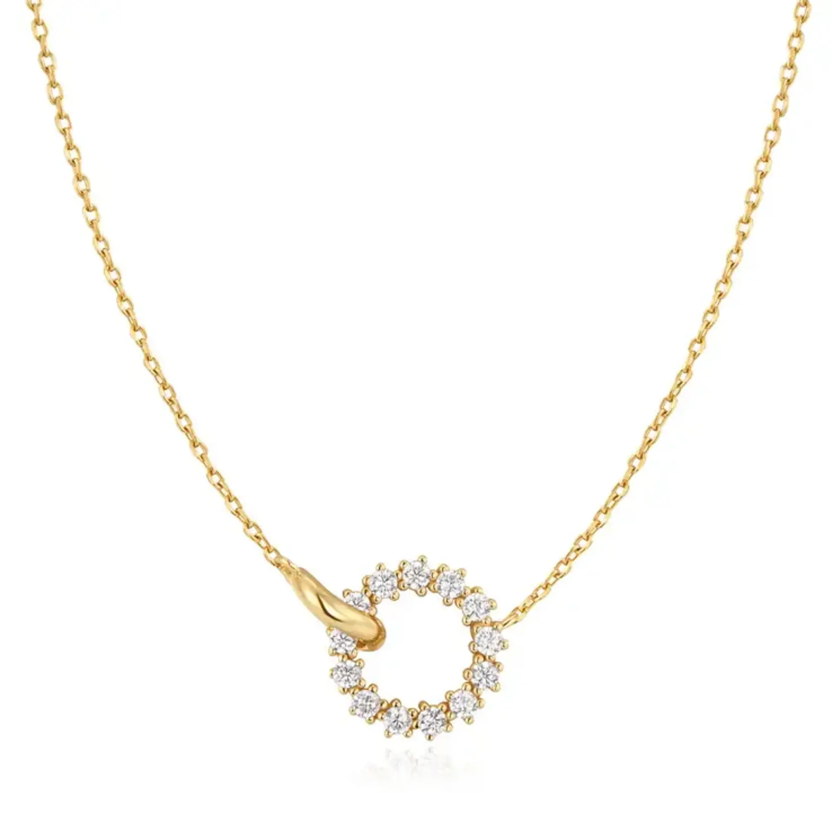 Ania Haie Gold Vermeil Interlinked Circles Pavé Necklace