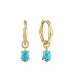 Ania Haie GP Turquoise Drop Wave Huggie Hoops