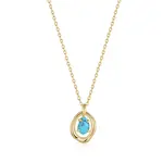 Ania Haie GP Turquoise Wave Circle Necklace