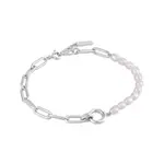 Ania Haie SS Pearl Chunky Link Chain Bracelet